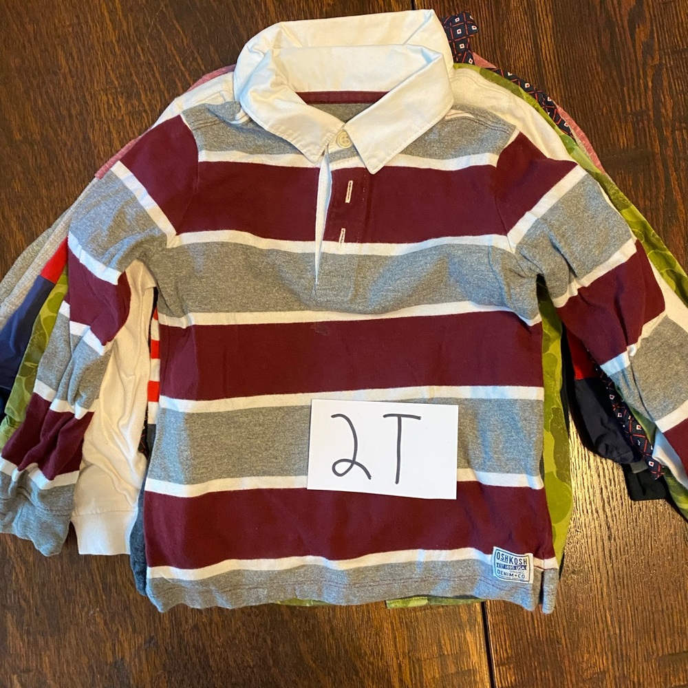 2T LS Shirt (x9) Bundle (9 pieces)